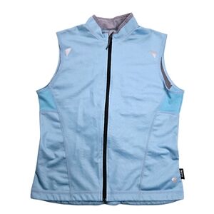 Mountain Hardwear Women Medium Blue Sleeveless Windstopper‎ N2S Vest Pockets